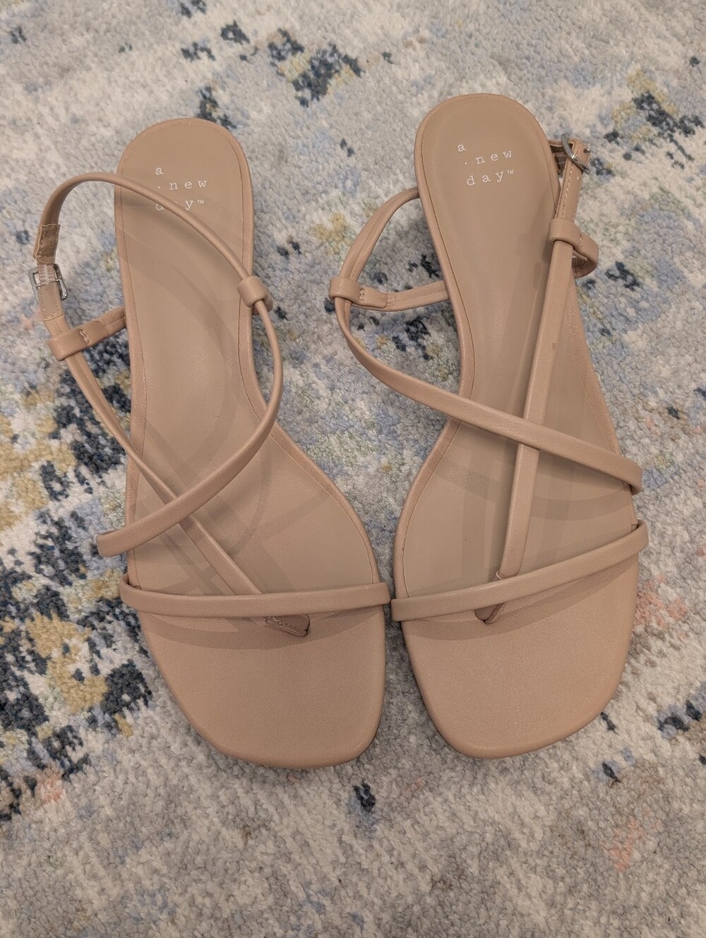 New! a new day® Women's Beige Strappy Sandals